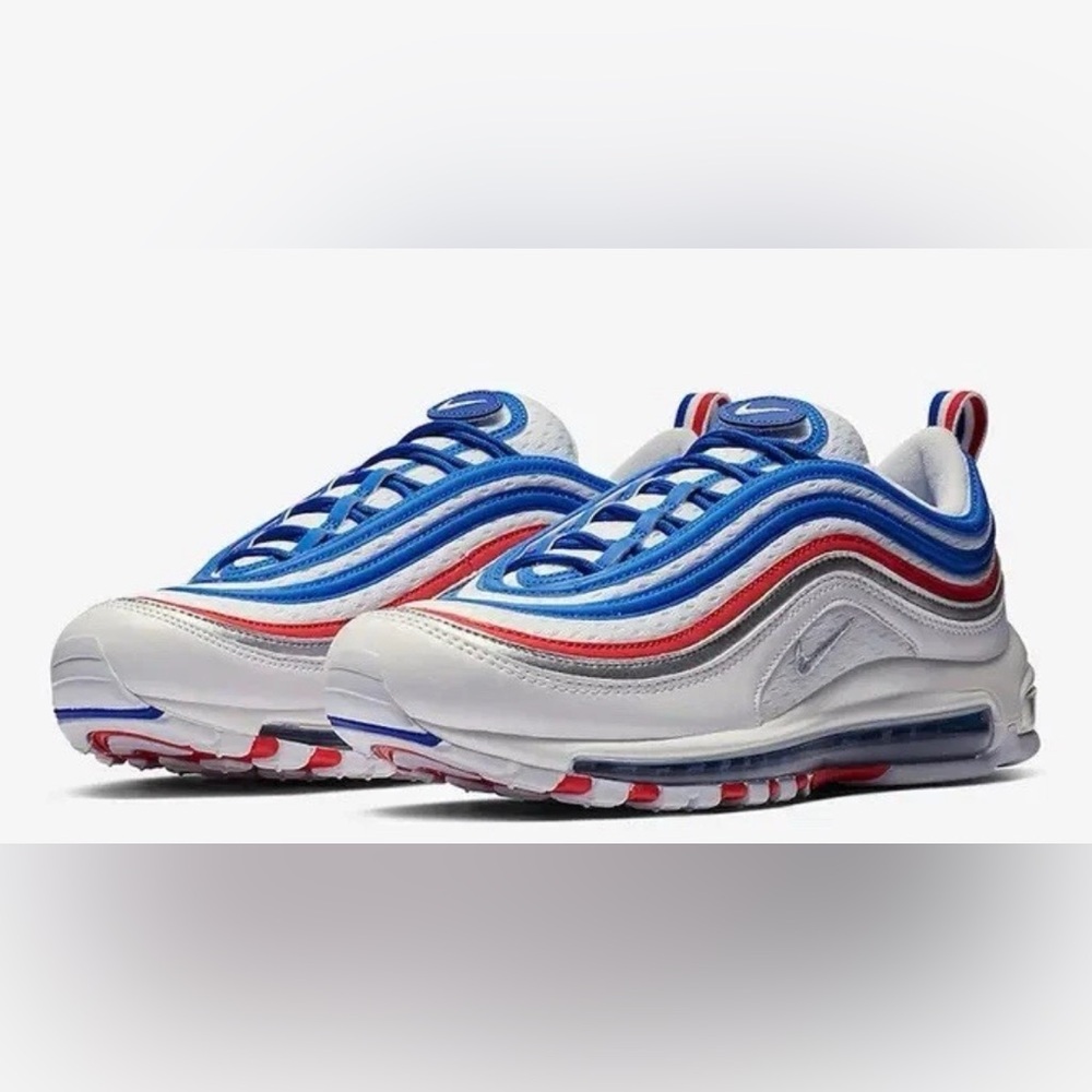 Nike Air Max 97 All Star Men's All Star Jersey Sneakers White/Blue/Red, Size 13